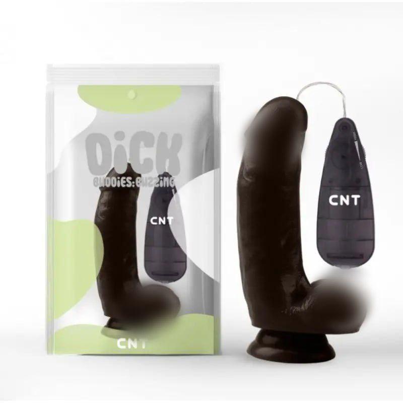 Вібратор, вібромасажер Stud Realistic Vibrator Brown 18 см, TPE, пульт керування