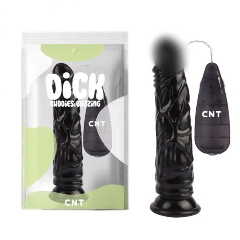 Вібратор, вібраційний фалоімітатор Stud Realistic Vibrating Dong Black 8.4 багатошвидкісна вібрація