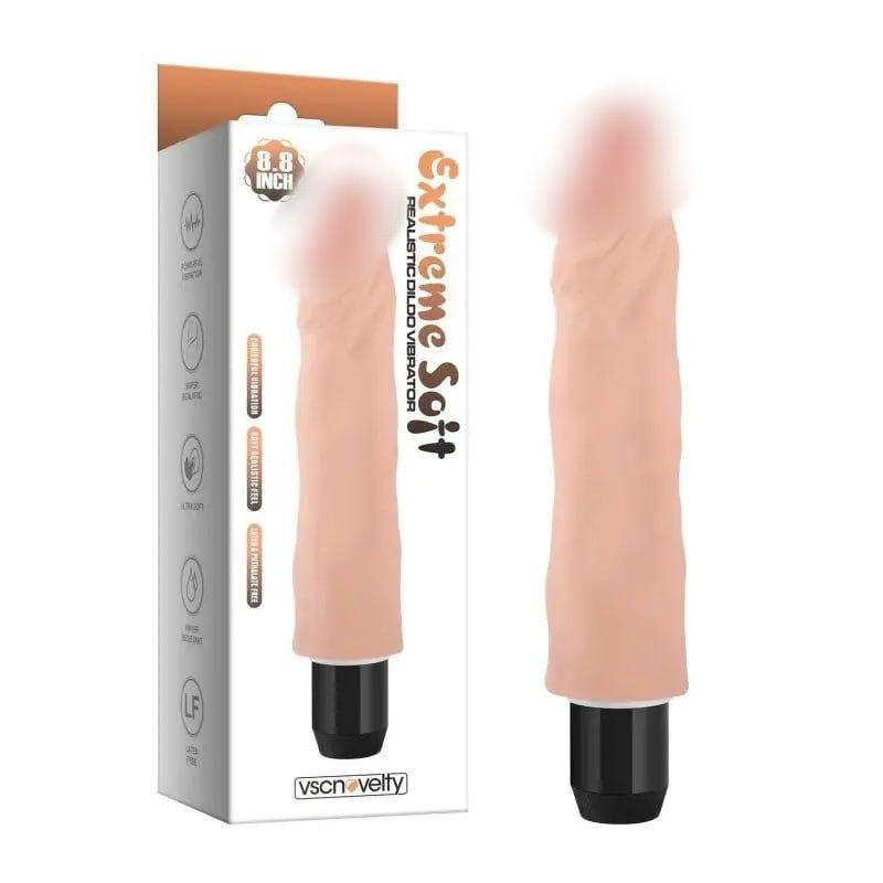Вібратор Extreme, вібростимулятор Soft Vscnovelty TPE 8.8 дюйма