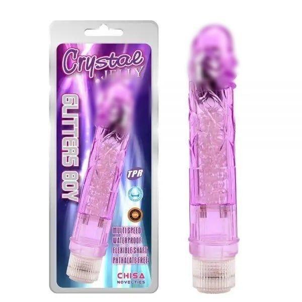 Вібратор, вібромасажер Chisa Crystal Jelly Glitters багатошвидкісна вібрація