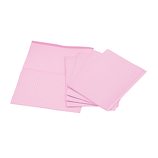 Нагрудники стоматологічні ЯЩИК 500 шт Рожеві Cotisen