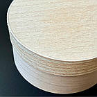 Коробка подарункова з букового шпону кругла 12*6 см з глухою кришкою, фото 2