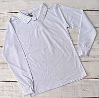 Кофта стильна дитяча однотонна трикотаж для хлопчика 6-9 років, колір білий