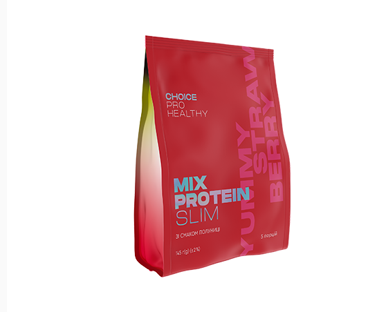 Mix Protein slim Yummу Strawberry (Полуничний низькокалорійний поживний коктейль)