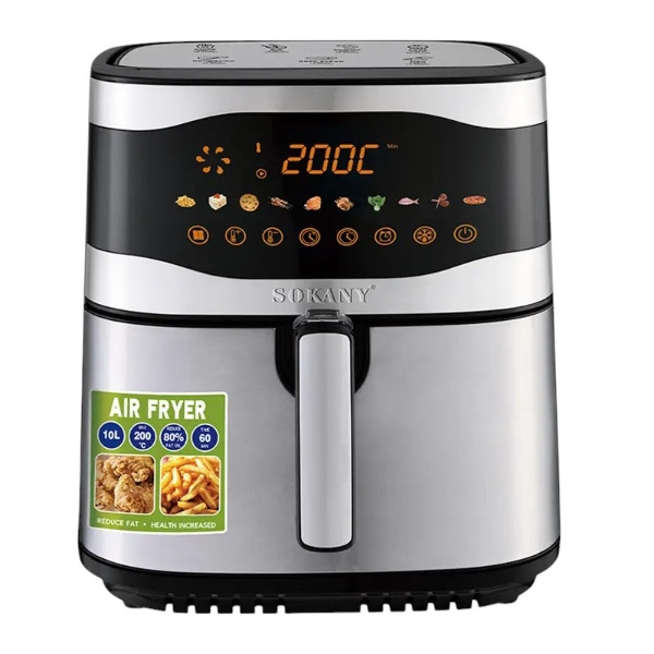 Аерофритюрниця 10л 2200Вт SokanySK-10091 Сталева, фото 1
