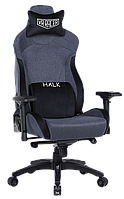 Крісло комп'ютерне для геймерів чорне VR Racer Textile Halk з розкладною спинкою та механізмом MultiBlock AMF