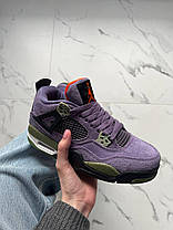 Чоловічі кросівки Nike Air Jordan 4 Canyon Purple Взуття Найк Аїр Джордан 4 фіолетові замша весна літо осінь, фото 6