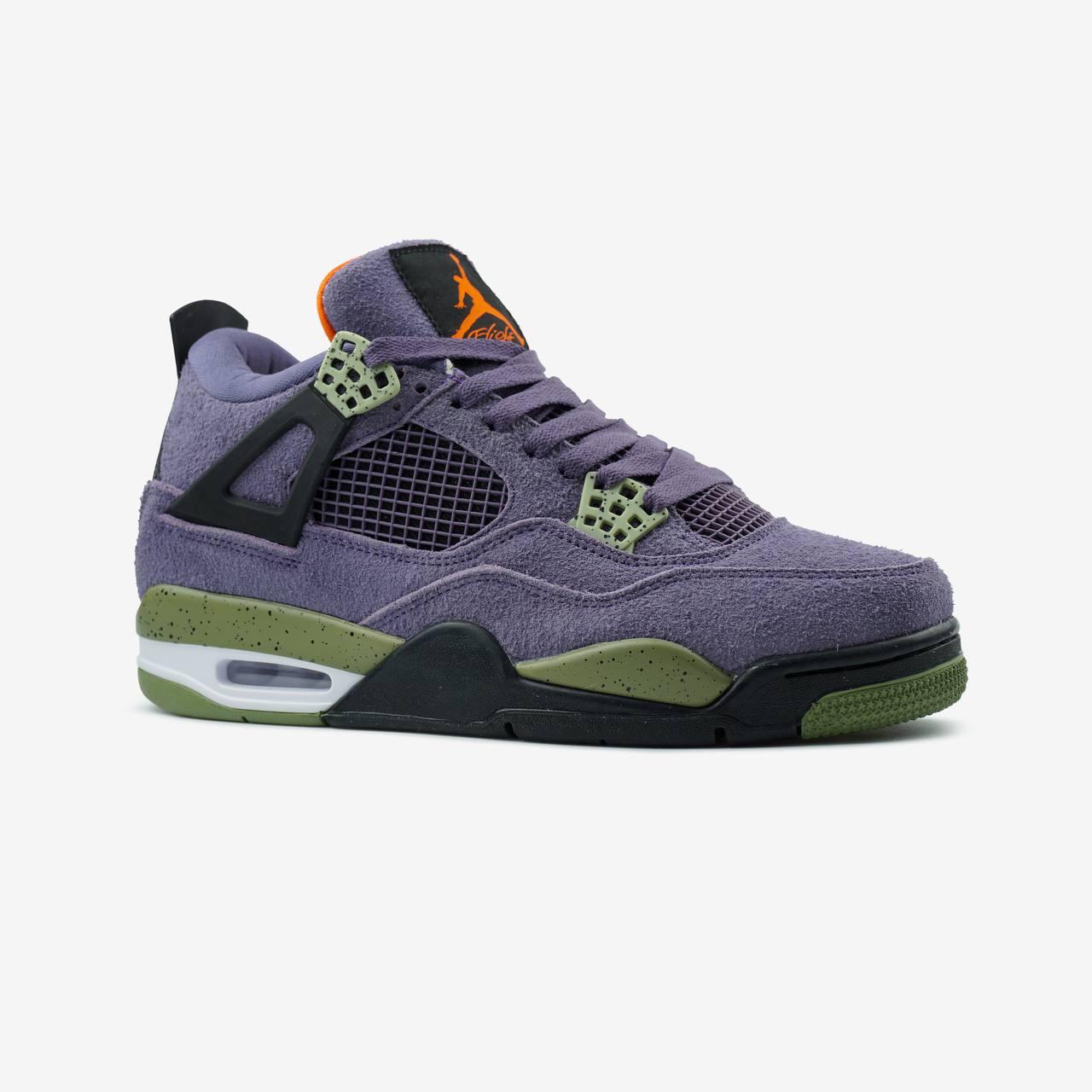 Чоловічі кросівки Nike Air Jordan 4 Canyon Purple Взуття Найк Аїр Джордан 4 фіолетові замша весна літо осінь