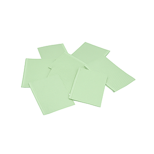 Нагрудники стоматологічні, серветки медичні 125 шт / уп Зелені Cotisen