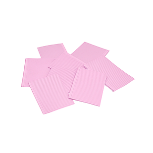 Нагрудники стоматологічні, серветки медичні 125 шт / уп Рожеві Cotisen