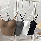 Подовжений топік з нагрудною накладкою та відкритою спинкою