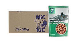 Вологий корм Міс Кіс для кішок з качкою в соусі 100 г (блок 24 шт)