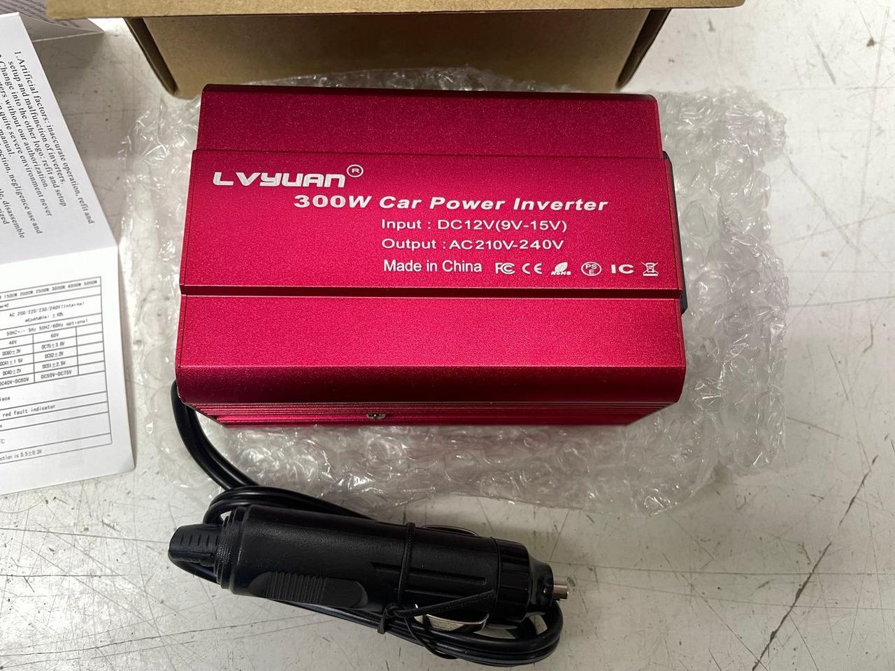Інвертор автомобільний перетворювач напруги Lvyuan 12V 300W, фото 1