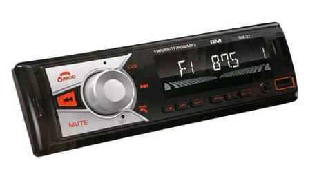 Автомагнітола Bluetooth BM-27 ISO 1DIN Автозвук 4x100вт USB SD пульт ду LCD-дисплей RGB підсвічування Чорний, фото 1