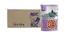 Мис Кіс вологий корм для кішок з кроликом в соусі 100 г (блок 24 шт)