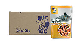 Мис Кіс вологий корм для кішок з куркою в соусі 100 г (блок 24 шт)