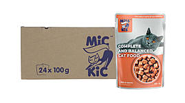 Мис Кіс вологий корм для кішок з ягням в соусі 100 г (блок 24 шт)