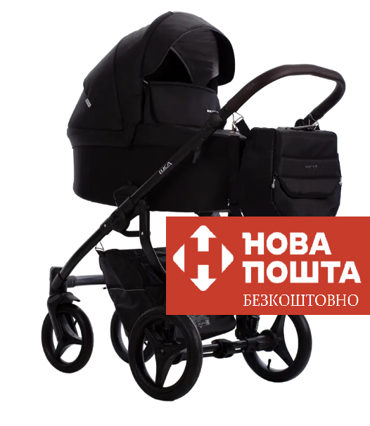 Коляска 2в1 Bebetto LUCA 33 чорна, фото 1