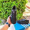 Чоловічі кросівки Adidas Gazelle Black Чорні Кеди Адідас Газель замшеві демісезон, фото 6