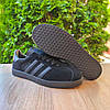 Чоловічі кросівки Adidas Gazelle Black Чорні Кеди Адідас Газель замшеві демісезон, фото 7