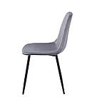 М'який стілець велюр для туалетного столика у кімнату з високою спинкою, м'які стільці для кухні вітальні, фото 8