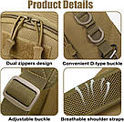 Тактична сумка рюкзак Hobart військова пісочна сумка на плече водонепроникна LG503 армійські сумки Hobart, фото 7