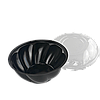 Контейнер з кришкою для салатів черний 1200 мл (1/уп/25/шт), салатник для доставки їжі - 2
