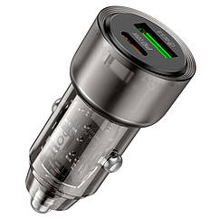 Автомобільний зарядний пристрій Hoco Z52 Spacious з одним Type-C 20W та одним USB-A 18W