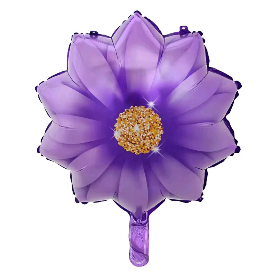 Фольгована кулька Соняшник 45х45см (18") | Фіолетовий