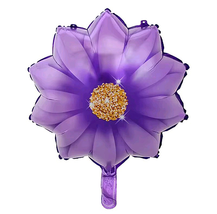 Фольгована кулька Соняшник 45х45см (18") | Фіолетовий, фото 1