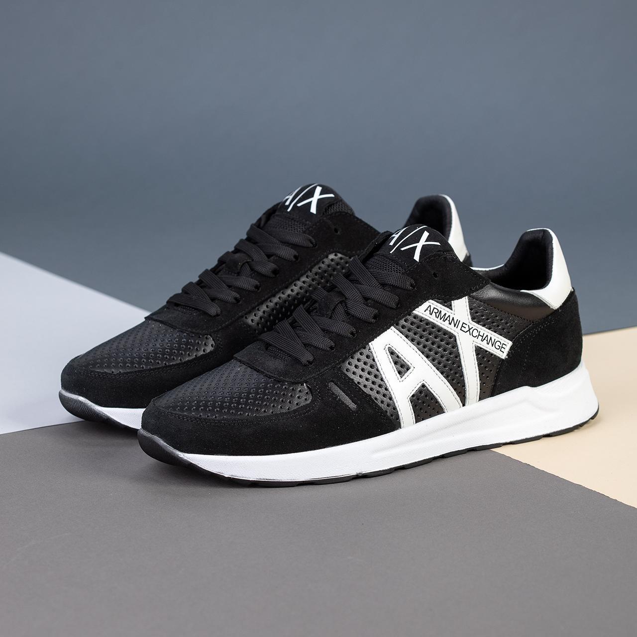 Чоловічі літні кеди, кросівки (натуральна шкіра, перфорація) чорні для чоловіків на літо, розмір 40 41 42 43 44 45 46, фото 1