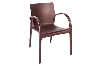 Крісло пластикове Гектор (темно коричневий) А101066-25 Алеана