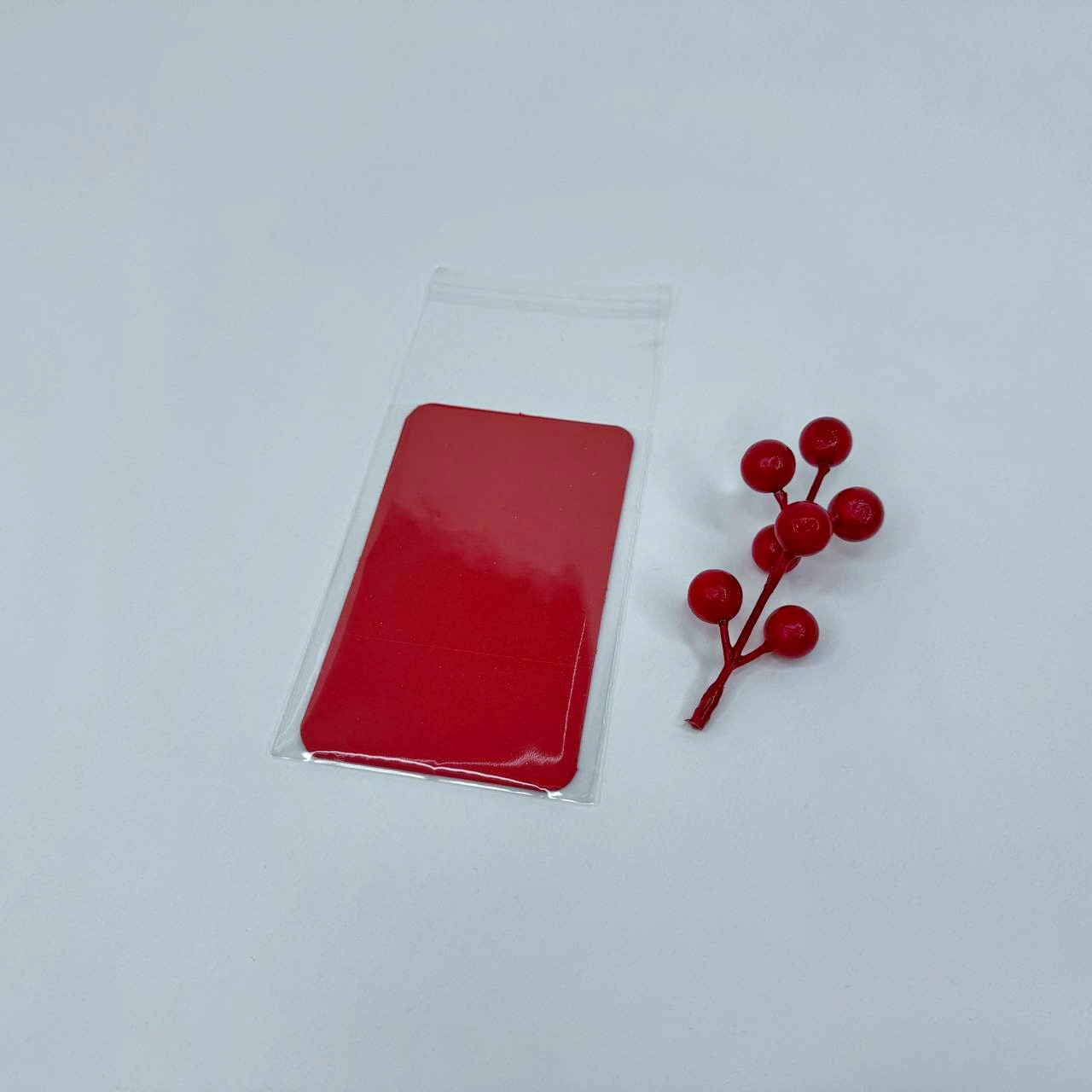 Пакування для пирикрас, пакет 8*12 (+6) см з клейкою стрічкою  𒈝, планшетка "червона" ▶ (10 шт.),, фото 1