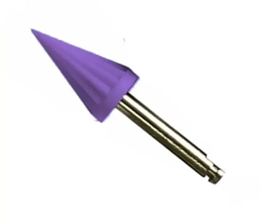 Стоматологічна полірувальна головка — конус, тверда, фіолетова