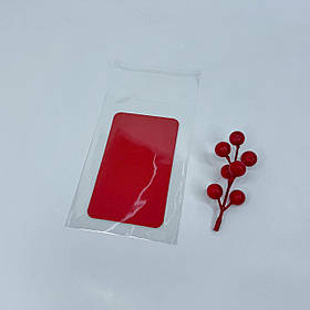 Пакування для пирикрас, пакет 10*15 (+4) см з клейкою стрічкою  𒈝, планшетка "червона" ▶ (10 шт.)