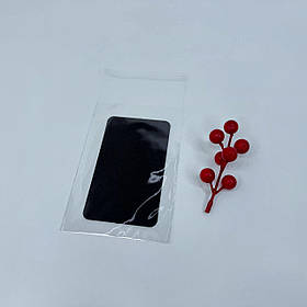 Пакування для пирикрас, пакет 10*15 (+4) см з клейкою стрічкою  𒈝, планшетка ⭐чорна⭐ ▶ (10 шт.)