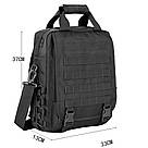 Чорна тактична сумка рюкзак для перенесення ноутбука 14 рюкзак сумка через плече Farrer 452, фото 3