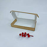 Коробка для пряника, ◈ 200*100*30 мм, з вікном, крафт, фото 2