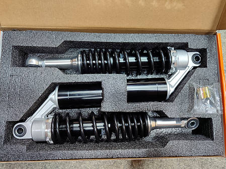 Амортизатори мотоцикл 345 мм із підкачуванням червоні, фото 1