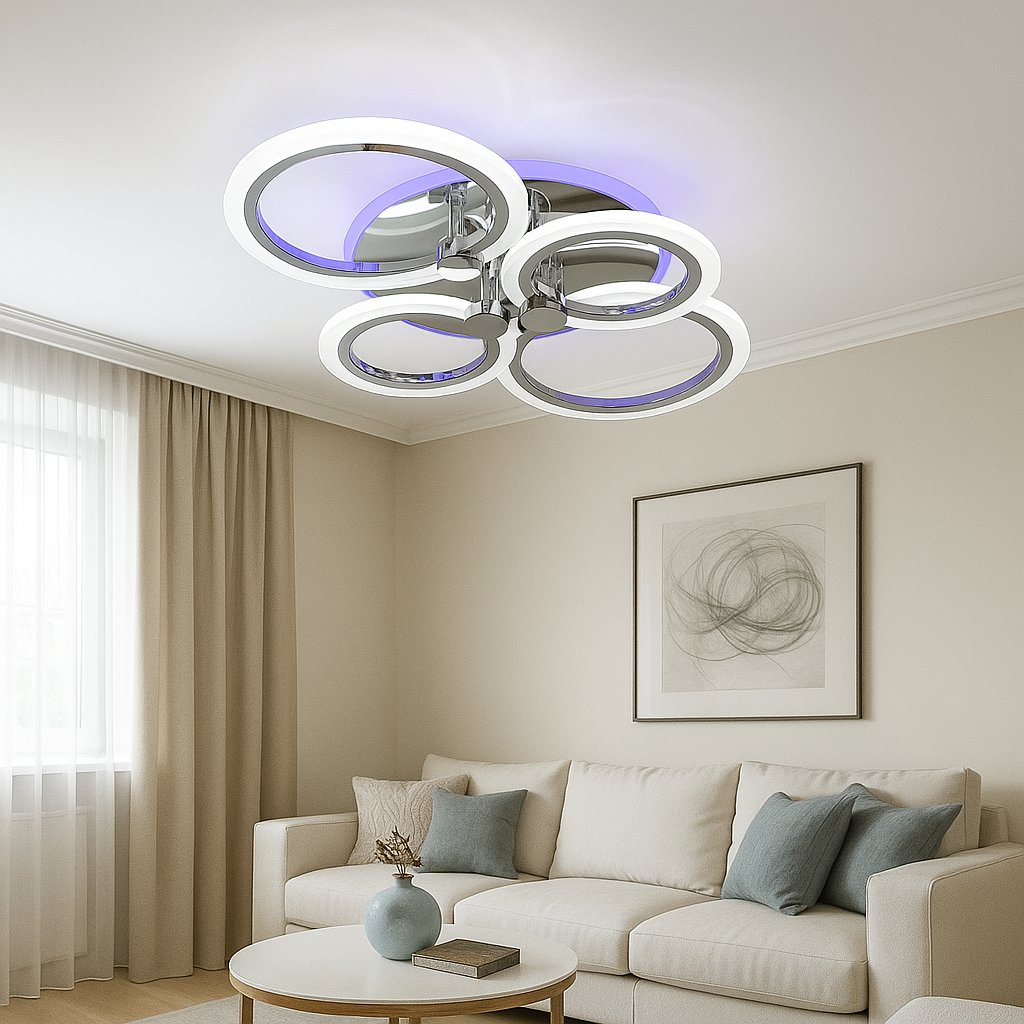 Люстра Led світлодіодна до 15 м² з пультом керування (1126/4 HR), фото 1