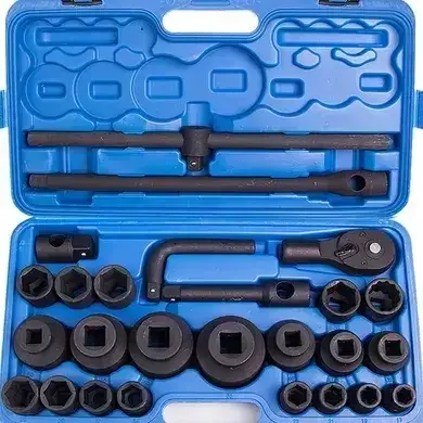 Набір інструментів AL-FA 3/4", 1" 6 та 12-гр 17-65 мм ALSS26-612, фото 1