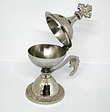 Кадильниця мала під срібло з карбуванням, висота 11 см(Греція), фото 2