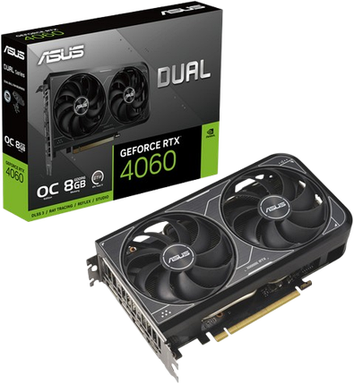 Відеокарта GeForce RTX 4060 8GB Asus Dual OC v2 (90YV0JC4-M0NA00), фото 1