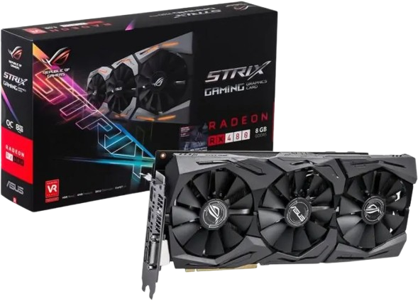 Відеокарта AMD Radeon RX 480 8GB Asus ROG Strix Gaming (ROG-STRIX-RX480-8G-GAMING) Б/В