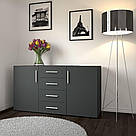 Комод з 2 дверцятами та 4 ящиками з ДСП 03013, фото 5