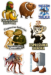 №032 Аркуш А4 кольорові наліпки - Espressona Signora