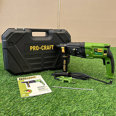 Перфоратор Procraft BH1400 (790 Вт, 3.0 Дж, SDS PLUS) у кейсі. Перфоратор Прокрафт BH-1400