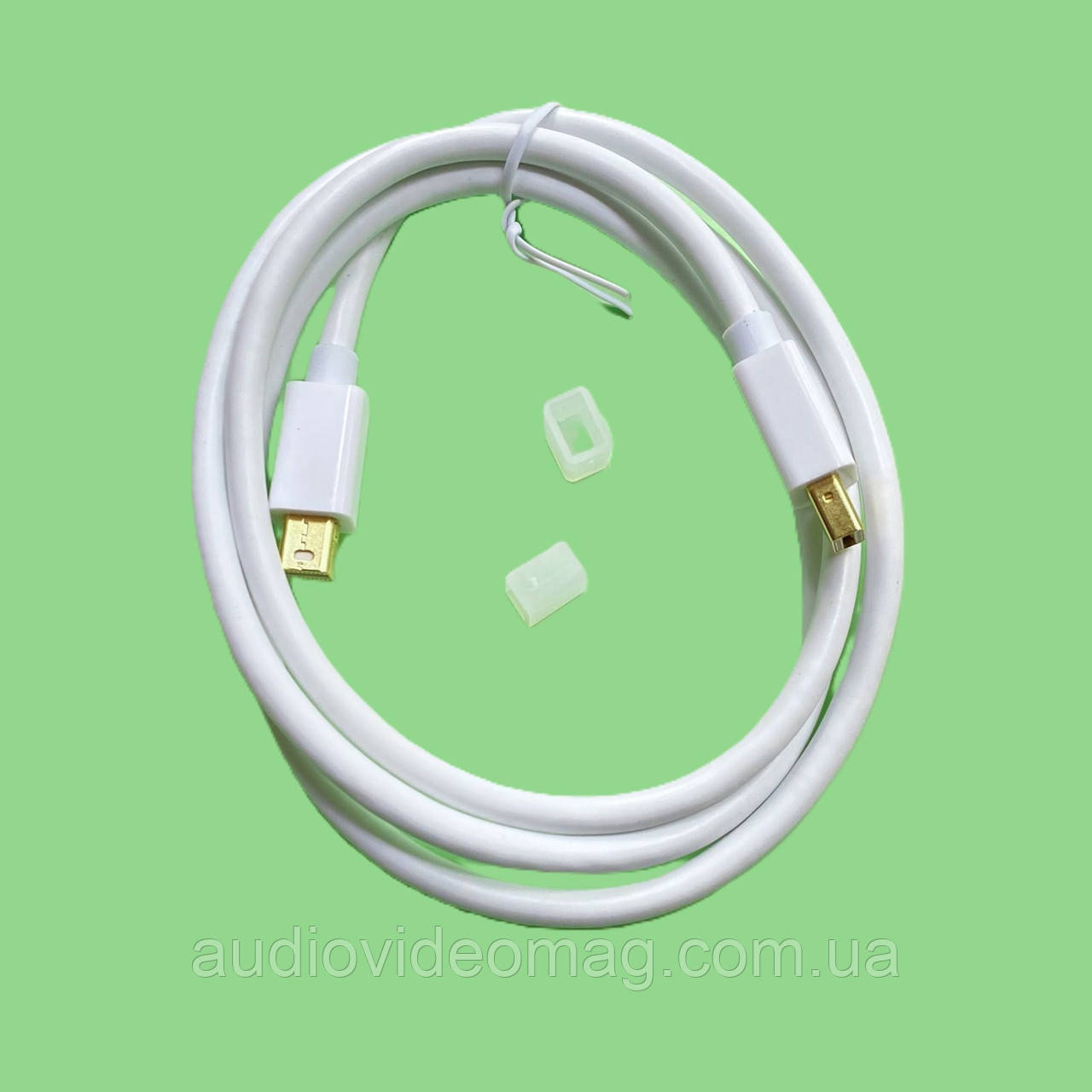 Кабель Mini DisplayPort (mDP) штекер-штекер , довжина 1 метр, білий, фото 1