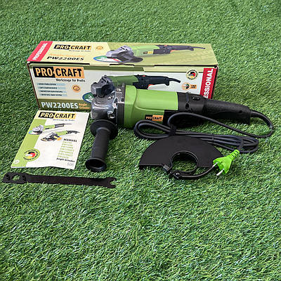 Болгарка Procraft PW2200ES (180мм, 1400Вт) з регулюванням та стабілізацією обертів. КШМ Прокрафт