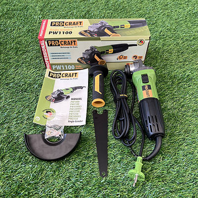 Болгарка КШМ Procraft PW1100 (125мм, 1100Вт) Кутошліфувальна машина Прокрафт PW-125/1100